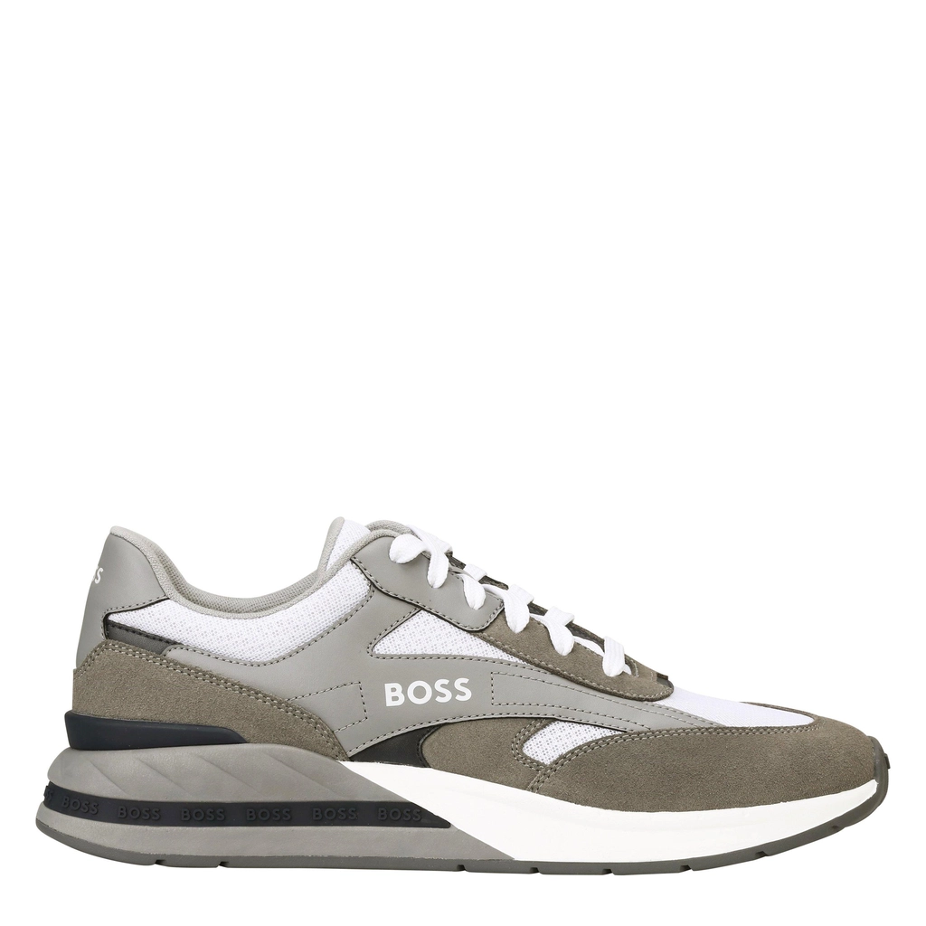 Hugo Boss Kurt Runner Style Trainers - Grey 064
